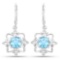 5.00 Carat Genuine Swiss Blue Topaz .925 Sterling Silver Earrings