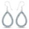 4.10 Carat Genuine London Blue Topaz .925 Sterling Silver Earrings