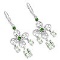 5.58 Carat Genuine Green Amethyst and Chrome Diopside .925 Sterling Silver Earrings