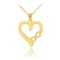 10K Gold Infinity Heart Diamond Pendant Necklace APPROX .015 CTW (SI1-2, G-H)