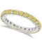 Fancy Yellow Canary Diamond Eternity Ring Band 14k White Gold (2.00ct)