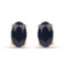 0.70 Carat Genuine Blue Sapphire 10K Yellow Gold Earrings