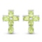 1.70 Carat Genuine Peridot .925 Sterling Silver Earrings