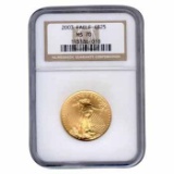 Certified American $25 Gold Eagle 2003 MS70 NGC