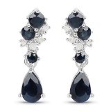 1.41 Carat Genuine Multi Stone .925 Sterling Silver Earrings