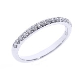14k White Gold Diamond Stackable Wedding Band APPROX .15 CTW (I1)