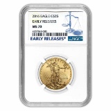 Certified American $25 Gold Eagle 2016 MS70 NGC Early Releases