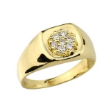 10K Men's Gold Diamond Wedding Ring APPROX .25 CTW