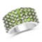 3.08 Carat Genuine Chrome Diopside .925 Sterling Silver Ring