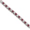 Round Ruby and Diamond Tennis Bracelet 14k White Gold (4.75ct)