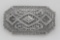 Art Deco Style Filigree Diamond Pin / Brooch - Sterling Silver