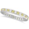 Channel-Set Yellow and White Diamond Eternity Ring 14k W Gold (1.00ct)