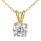 1.00ct. Round Diamond Solitaire Pendant in 18k Yellow Gold (H, VS2)