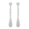 0.97 Carat Genuine White Diamond .925 Sterling Silver Earrings