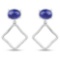 1.89 Carat Genuine Blue Aventurine .925 Sterling Silver Earrings