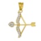 10K Gold Arrow Bow Pendant with Diamonds APPROX .26 CTW (SI1-2,G-H)