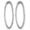 Prong-Set Diamond Hoop Earrings in 14k White Gold (3.00ct)