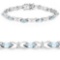 6.20 Carat Genuine Blue Topaz .925 Sterling Silver Bracelet