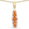 14K Yellow Gold Plated 1.11 Carat Genuine Citrine .925 Sterling Silver Pendant