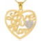 14K Gold Diamond Pave Heart 