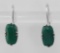 Green Onyx Filigree Earrings - Sterling Silver
