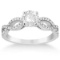 Diamond Twist Infinity Engagement Ring 14K White Gold (0.90ct)