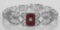 Victorian Style Red Carnelian Link Bracelet - Sterling Silver