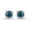 0.25 Carat Genuine Blue Diamond .925 Sterling Silver Earrings