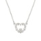 14K White Gold Diamond Claddagh Pendant Necklace APPROX .04 CTW (SI)