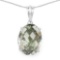 7.90 Carat Genuine Green Amethyst .925 Sterling Silver Pendant