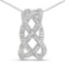 0.54 Carat Genuine White Diamond .925 Sterling Silver Pendant