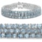 32.75 Carat Genuine Blue Topaz .925 Sterling Silver Bracelet