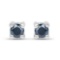 0.18 Carat Genuine Blue Diamond .925 Sterling Silver Earrings