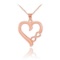 10K Rose Gold Infinity Heart Diamond Pendant APPROX .015 CTW (SI1-2, G-H)