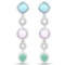 7.07 Carat Genuine Multi Stone .925 Sterling Silver Earrings