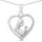 0.08 Carat Genuine White Diamond .925 Sterling Silver Pendant