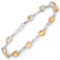 8.80 Carat Genuine Citrine .925 Sterling Silver Bracelet