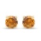 0.46 Carat Genuine Citrine 10K Yellow Gold Earrings