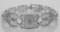 Victorian Style Mother of Pearl Filigree Link Bracelet Sterling Silver