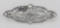 Antique Victorian Style Filigree Diamond Pin / Brooch in Fine Sterling Silver