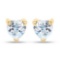 0.70 Carat Genuine Blue Topaz 10K Yellow Gold Earrings