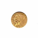 Early Gold Bullion $2.5 Indian Extra Fine