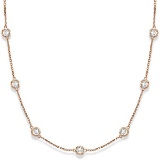 Diamonds by The Yard Bezel-Set Necklace in 14k Rose Gold (3.00ct)