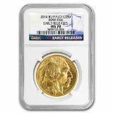 Certified Uncirculated Gold Buffalo One Ounce 2014 MS70 NGC Early Release