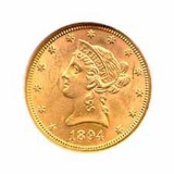 Early Gold Bullion $10 Liberty Almost Uncirculated