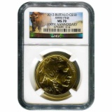 Certified Uncirculated Gold Buffalo One Ounce 2013 MS70 NGC 100th Anniversary