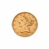 Early Gold Bullion $5 Liberty Extra Fine