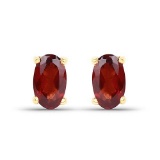 0.64 Carat Genuine Garnet 10K Yellow Gold Earrings