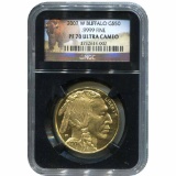 Certified Proof Buffalo Gold Coin 2007-W PF70 Ultra Cameo NGC Black Core