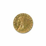 Early Gold Bullion $2.5 Indian Jewelry Grade